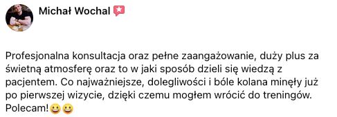 opinia pacjenta 5 - fizjoterapeuta katowice