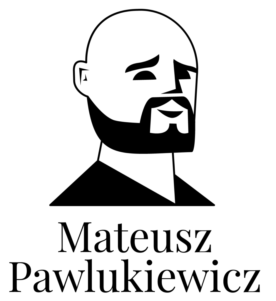 logo czarne imię i nazwisko pion